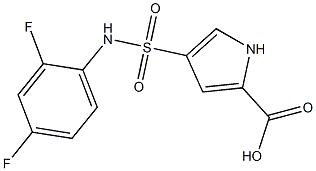 4-[(2,4-difluorophenyl)sulfamoyl]-1H-pyrrole-2-carboxylic acid Struktur