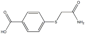 4-[(2-amino-2-oxoethyl)thio]benzoic acid Struktur