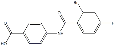 4-[(2-bromo-4-fluorobenzoyl)amino]benzoic acid Struktur