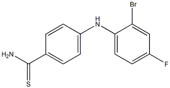 4-[(2-bromo-4-fluorophenyl)amino]benzene-1-carbothioamide Struktur