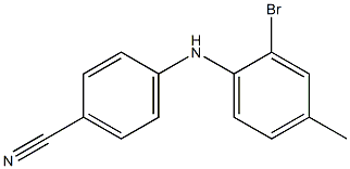 4-[(2-bromo-4-methylphenyl)amino]benzonitrile Struktur