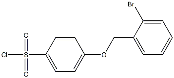 4-[(2-bromophenyl)methoxy]benzene-1-sulfonyl chloride Struktur