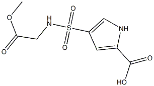 4-[(2-methoxy-2-oxoethyl)sulfamoyl]-1H-pyrrole-2-carboxylic acid Struktur