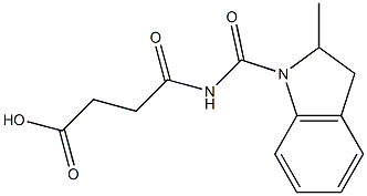 4-[(2-methyl-2,3-dihydro-1H-indol-1-yl)carbonylamino]-4-oxobutanoic acid Struktur