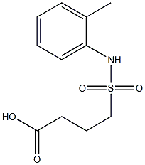 4-[(2-methylphenyl)sulfamoyl]butanoic acid Struktur