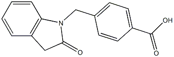 4-[(2-oxo-2,3-dihydro-1H-indol-1-yl)methyl]benzoic acid Struktur