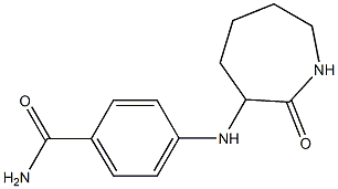 4-[(2-oxoazepan-3-yl)amino]benzamide Struktur