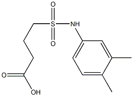 4-[(3,4-dimethylphenyl)sulfamoyl]butanoic acid Struktur