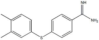 4-[(3,4-dimethylphenyl)sulfanyl]benzene-1-carboximidamide Struktur