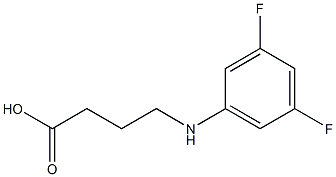 4-[(3,5-difluorophenyl)amino]butanoic acid Struktur