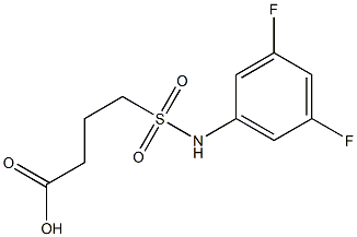 4-[(3,5-difluorophenyl)sulfamoyl]butanoic acid Struktur