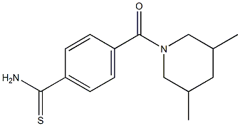 4-[(3,5-dimethylpiperidin-1-yl)carbonyl]benzenecarbothioamide Struktur