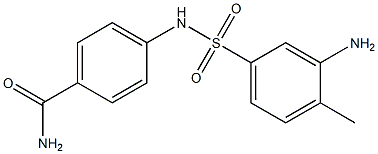 4-[(3-amino-4-methylbenzene)sulfonamido]benzamide Struktur