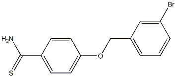 4-[(3-bromobenzyl)oxy]benzenecarbothioamide Struktur