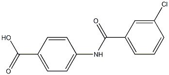 4-[(3-chlorobenzoyl)amino]benzoic acid Struktur