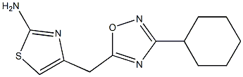 4-[(3-cyclohexyl-1,2,4-oxadiazol-5-yl)methyl]-1,3-thiazol-2-amine Struktur