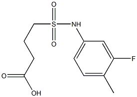 4-[(3-fluoro-4-methylphenyl)sulfamoyl]butanoic acid Struktur