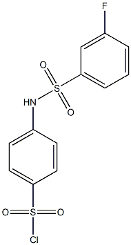 4-[(3-fluorobenzene)sulfonamido]benzene-1-sulfonyl chloride Struktur