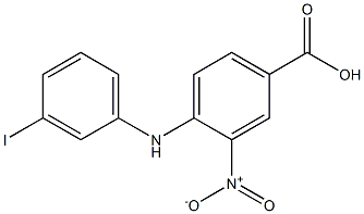 4-[(3-iodophenyl)amino]-3-nitrobenzoic acid Struktur