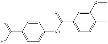 4-[(3-methoxy-4-methylbenzene)amido]benzoic acid Struktur