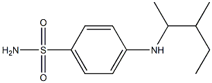 4-[(3-methylpentan-2-yl)amino]benzene-1-sulfonamide Struktur