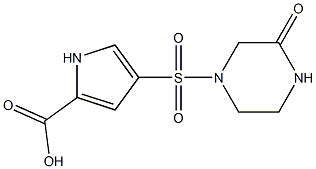 4-[(3-oxopiperazin-1-yl)sulfonyl]-1H-pyrrole-2-carboxylic acid Struktur