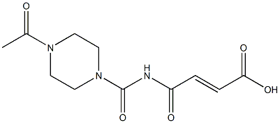 4-[(4-acetylpiperazin-1-yl)carbonylamino]-4-oxobut-2-enoic acid Struktur