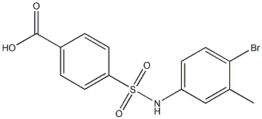 4-[(4-bromo-3-methylphenyl)sulfamoyl]benzoic acid Struktur