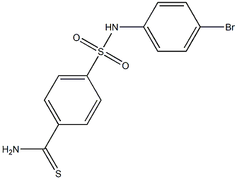 4-[(4-bromophenyl)sulfamoyl]benzene-1-carbothioamide Struktur