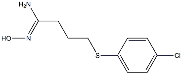 4-[(4-chlorophenyl)sulfanyl]-N'-hydroxybutanimidamide Struktur