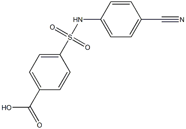 4-[(4-cyanophenyl)sulfamoyl]benzoic acid Struktur