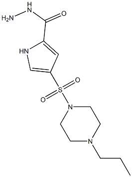 4-[(4-propylpiperazin-1-yl)sulfonyl]-1H-pyrrole-2-carbohydrazide Struktur