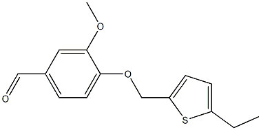 4-[(5-ethylthiophen-2-yl)methoxy]-3-methoxybenzaldehyde Struktur