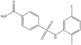 4-[(5-fluoro-2-methylphenyl)sulfamoyl]benzene-1-carbothioamide Struktur