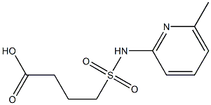 4-[(6-methylpyridin-2-yl)sulfamoyl]butanoic acid Struktur