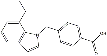 4-[(7-ethyl-1H-indol-1-yl)methyl]benzoic acid Struktur