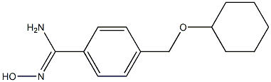 4-[(cyclohexyloxy)methyl]-N'-hydroxybenzenecarboximidamide Struktur