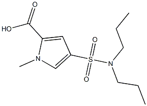 4-[(dipropylamino)sulfonyl]-1-methyl-1H-pyrrole-2-carboxylic acid Struktur