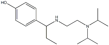 4-[1-({2-[bis(propan-2-yl)amino]ethyl}amino)propyl]phenol Struktur