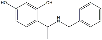 4-[1-(benzylamino)ethyl]benzene-1,3-diol Struktur