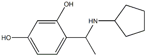 4-[1-(cyclopentylamino)ethyl]benzene-1,3-diol Struktur