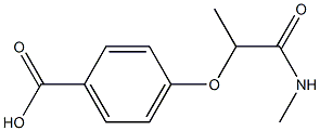 4-[1-(methylcarbamoyl)ethoxy]benzoic acid Struktur