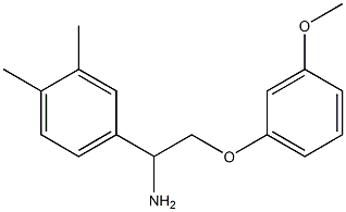 4-[1-amino-2-(3-methoxyphenoxy)ethyl]-1,2-dimethylbenzene Struktur