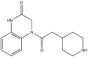 4-[2-(piperidin-4-yl)acetyl]-1,2,3,4-tetrahydroquinoxalin-2-one Struktur