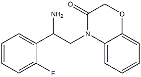 4-[2-amino-2-(2-fluorophenyl)ethyl]-3,4-dihydro-2H-1,4-benzoxazin-3-one Struktur