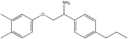 4-[2-amino-2-(4-propylphenyl)ethoxy]-1,2-dimethylbenzene Struktur