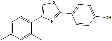 4-[4-(2,4-dimethylphenyl)-1,3-thiazol-2-yl]phenol Struktur