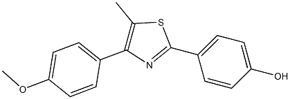 4-[4-(4-methoxyphenyl)-5-methyl-1,3-thiazol-2-yl]phenol Struktur