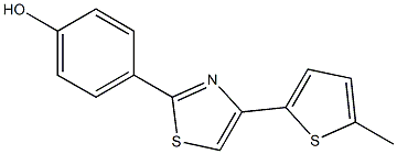 4-[4-(5-methylthiophen-2-yl)-1,3-thiazol-2-yl]phenol Struktur