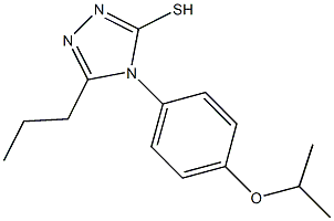 4-[4-(propan-2-yloxy)phenyl]-5-propyl-4H-1,2,4-triazole-3-thiol Struktur